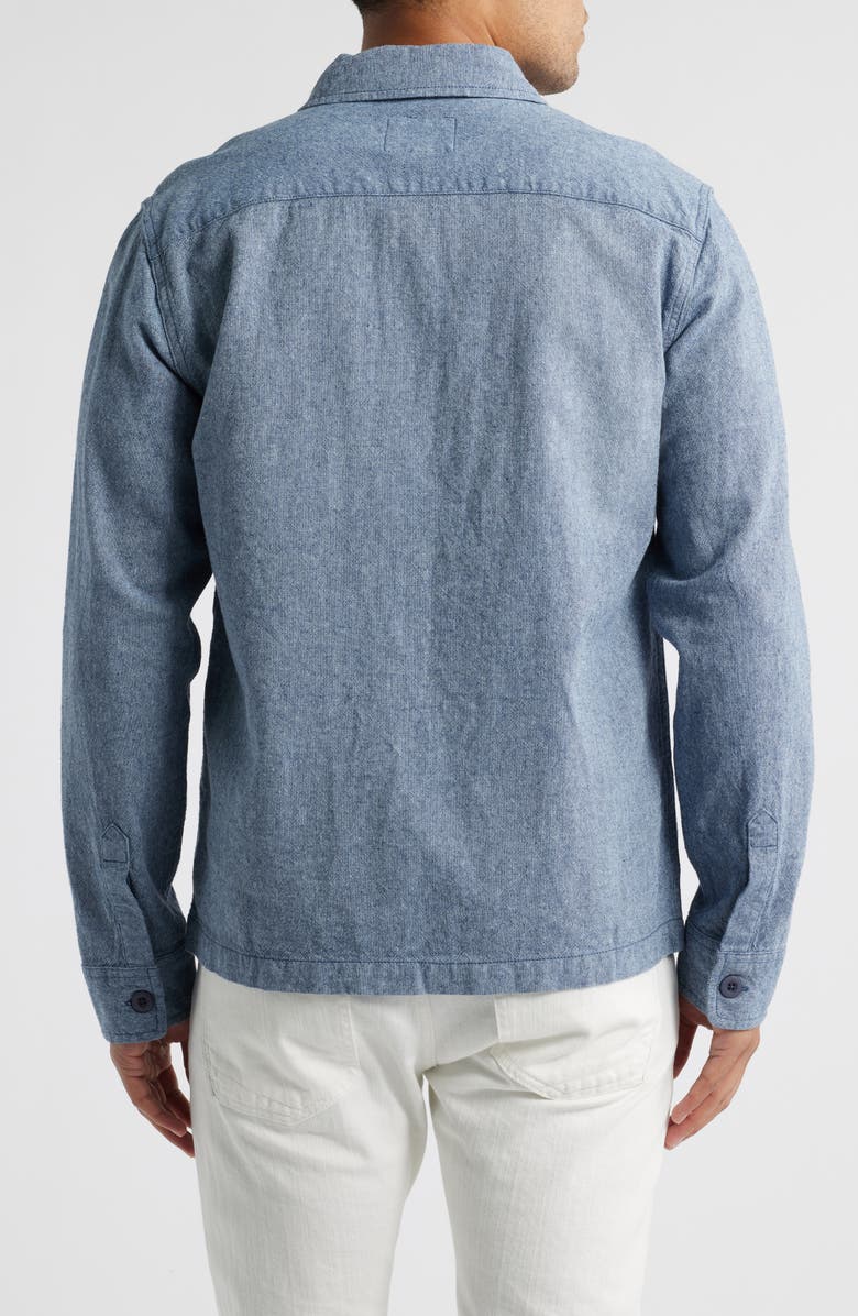 Rails Hayes Linen & Cotton Button-Up Shirt, Alternate, color, Blue Mirage