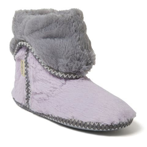 Beth Faux Fur Fold Down Fuzzy Bootie Slipper (Women)