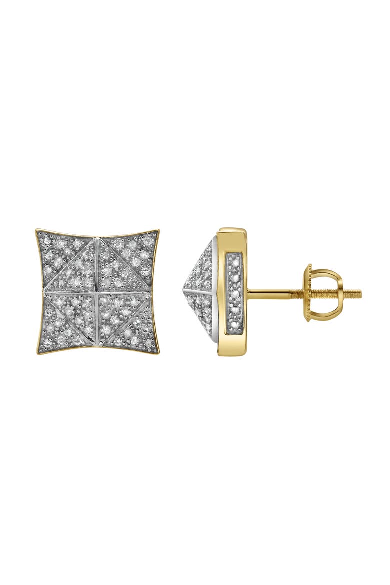 Illusionz 10K Yellow Gold Diamond Stud Earrings - 0.3ct., Alternate, color, 10K Yellow Gold