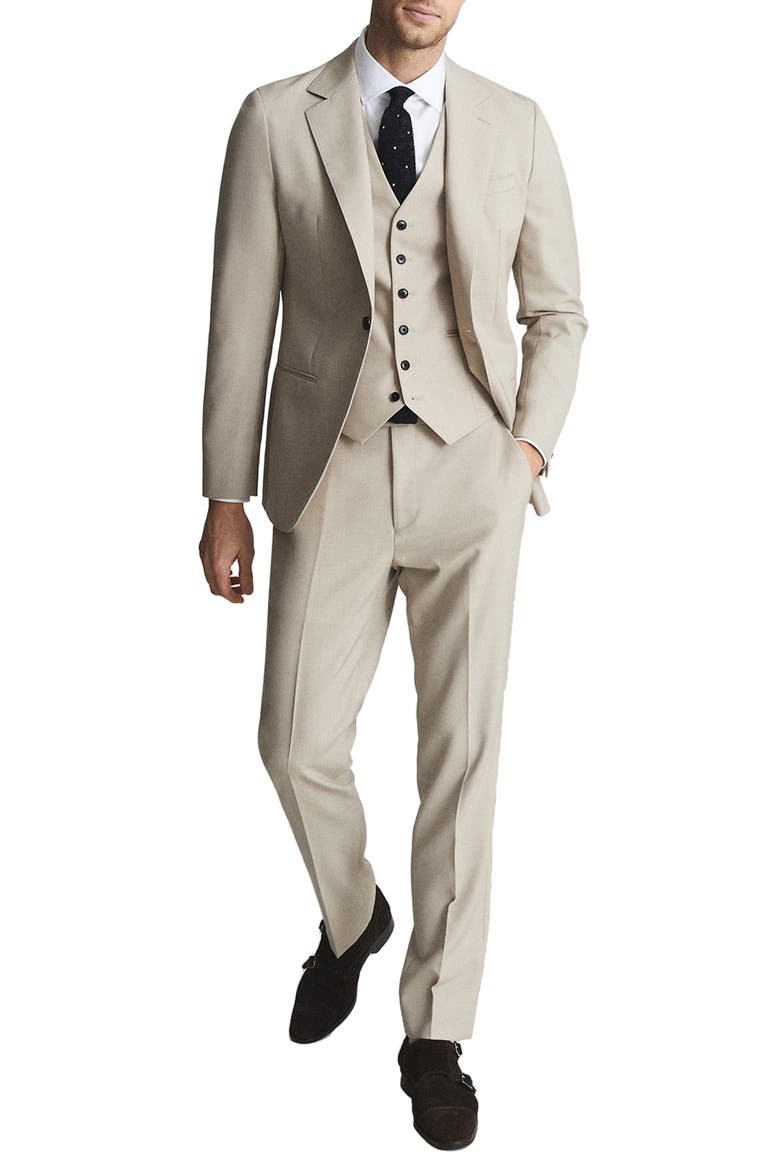 Men's Fine Wool Vest, Main, color, STONE