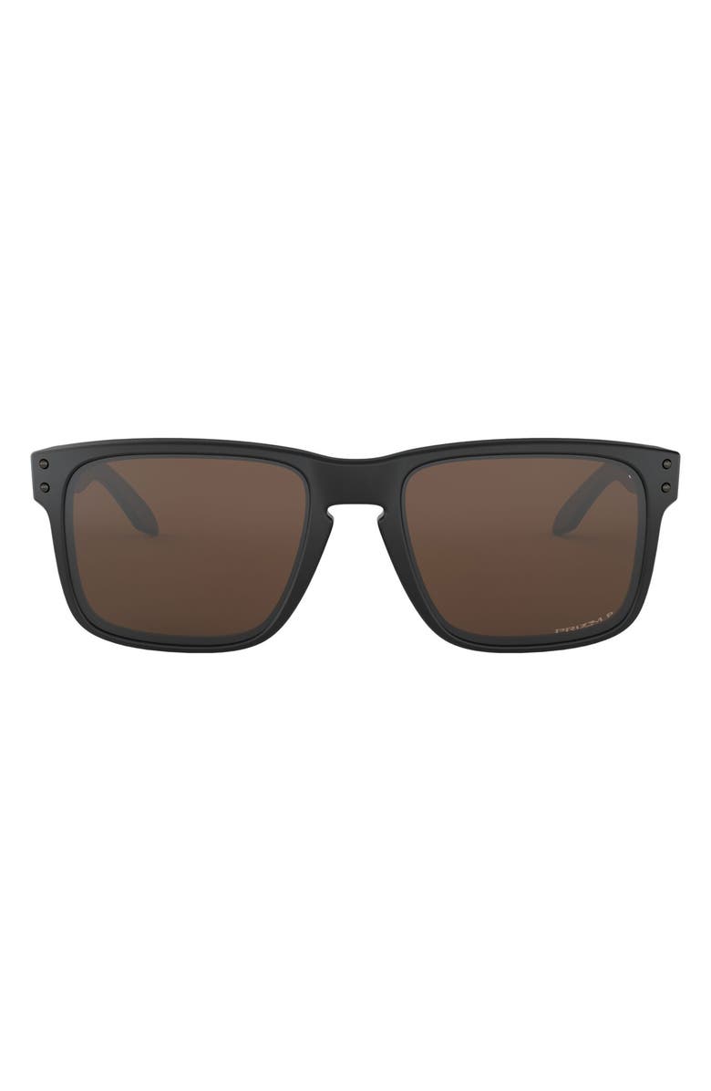 Oakley Holbrook<sup>™</sup> 57mm Prizm<sup>™</sup> Polarized Keyhole Sunglasses, Main, color, Black