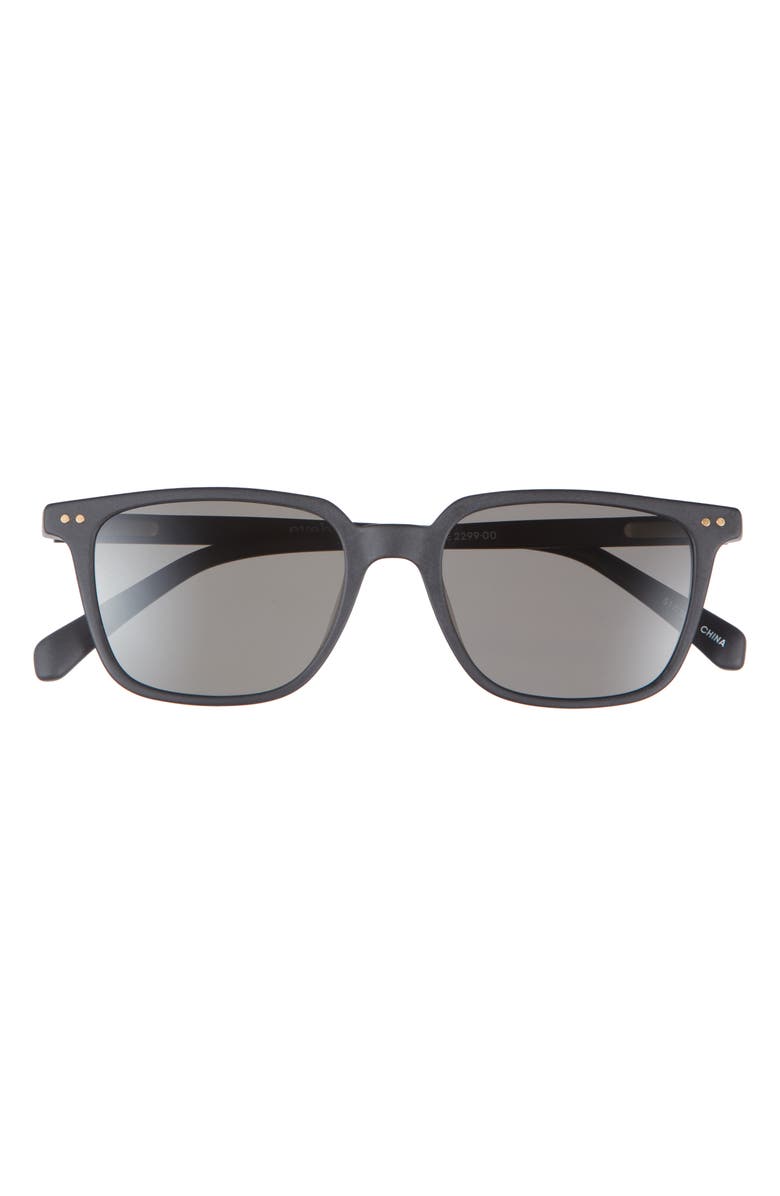 eyebobs C Suite 50mm Polarized Square Sunglasses, Main, color, Matte Black