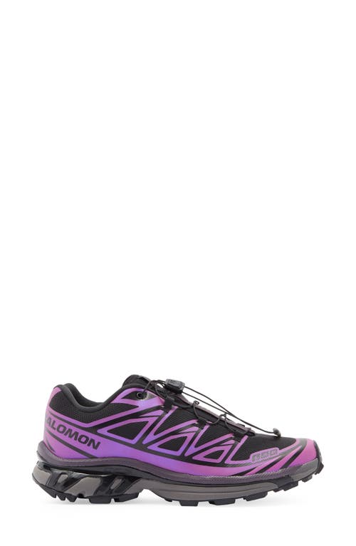 Salomon Gender Inclusive Xt-6 Iridescent Trail Shoe In Black