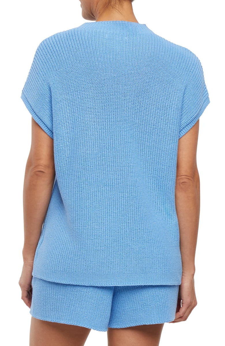 Three Dots Michaela Pocket Knit T-Shirt, Alternate, color, Little Boy Blue