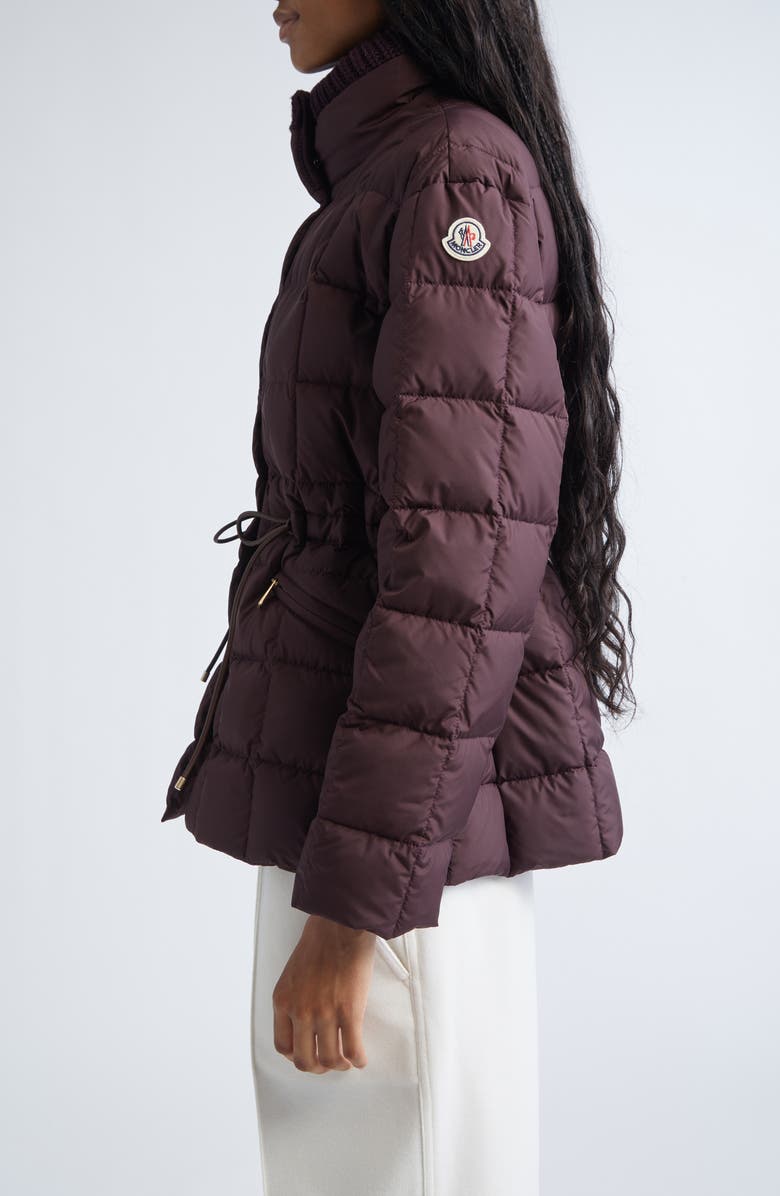 Moncler Antigone Box Quilted Down Jacket, Alternate, color, Dark Mahogany