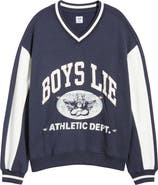 BOYS LIE Hayley Logo Detail Cotton Blend Sweatshirt