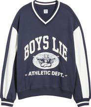 BOYS LIE Hayley Logo Detail Cotton Blend Sweatshirt
