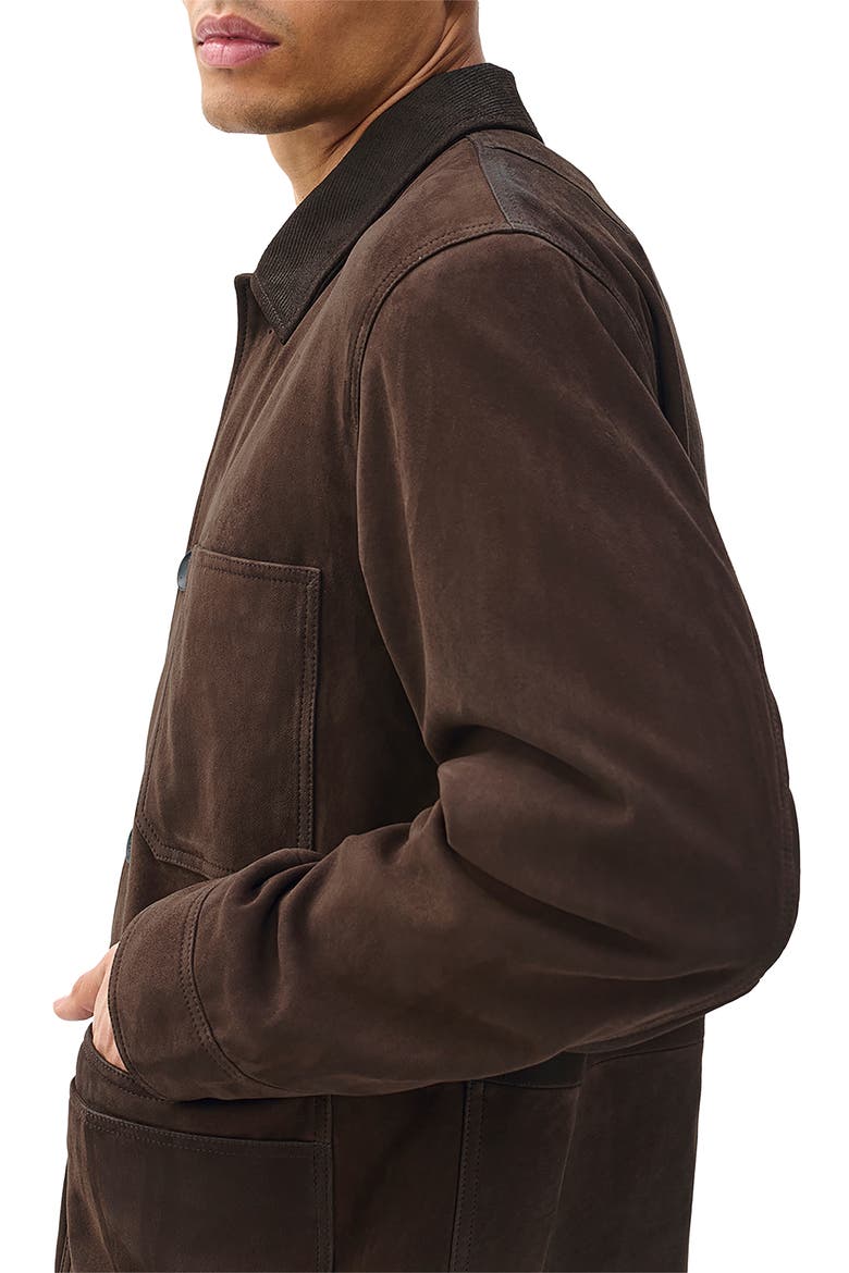 Graham Suede Chore Jacket, Alternate, color, BROWN
