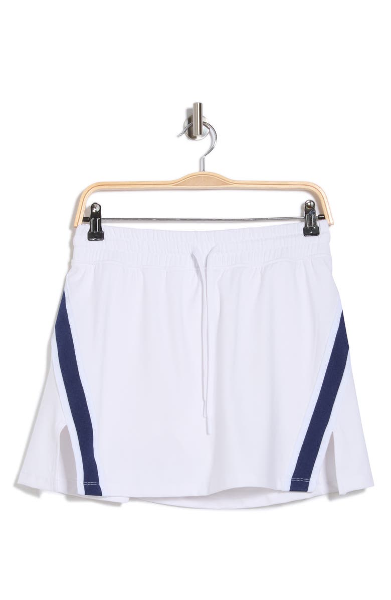 90 DEGREE BY REFLEX Contrast Stripe Skort, Alternate, color, White-White-Blueprint