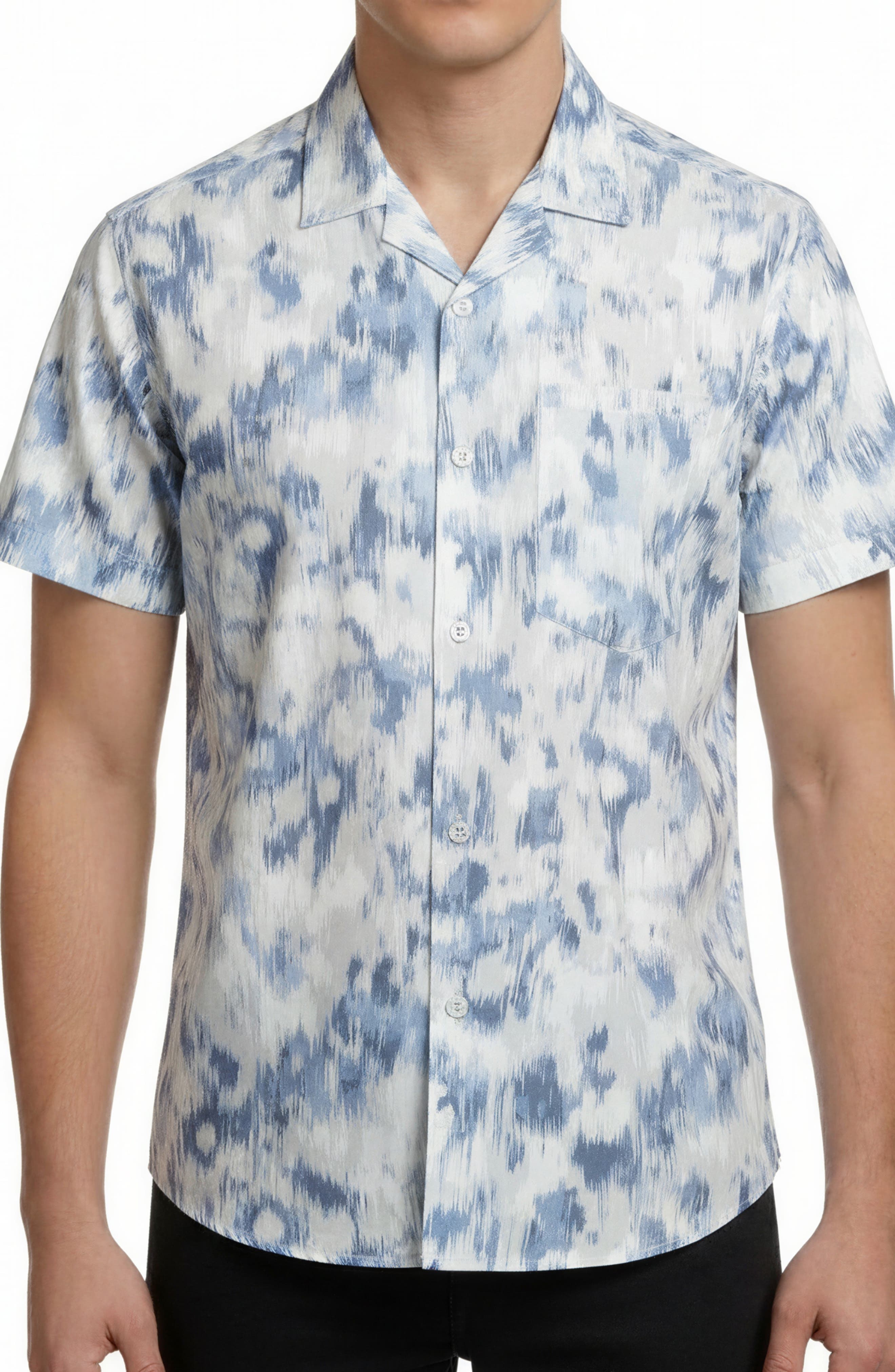 Report Collection Abstract Print Camp Shirt