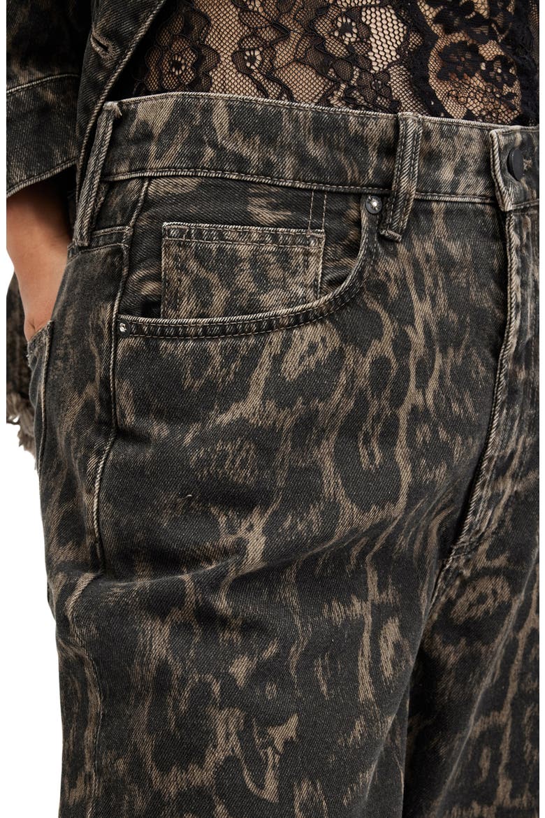 Blake Print Wide Leg Jeans, Alternate, color, JINX GOLDEN BROWN