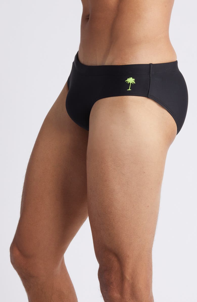 Boardies Black Neon Palm Swim Briefs, Alternate, color,