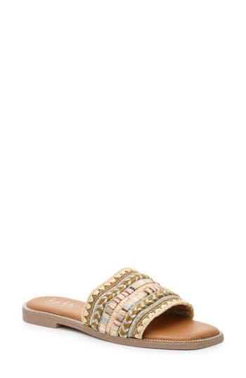 NICOLE MILLER NICOLE MILLER CROSSOVER SLIDE SANDAL 