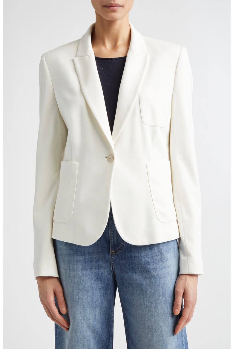Cotton Blend Knit Jacket, Alternate, color, IVORY