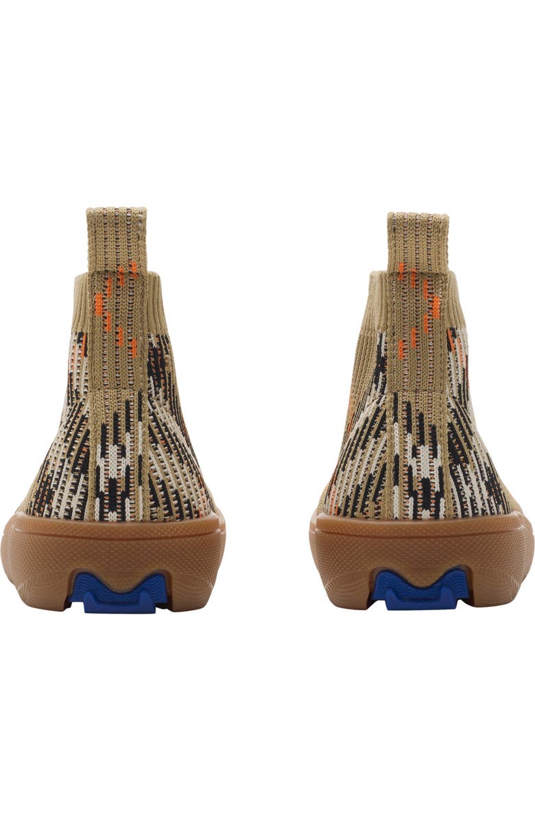 Burberry Check Sock Sneakers, Alternate, color, Sand