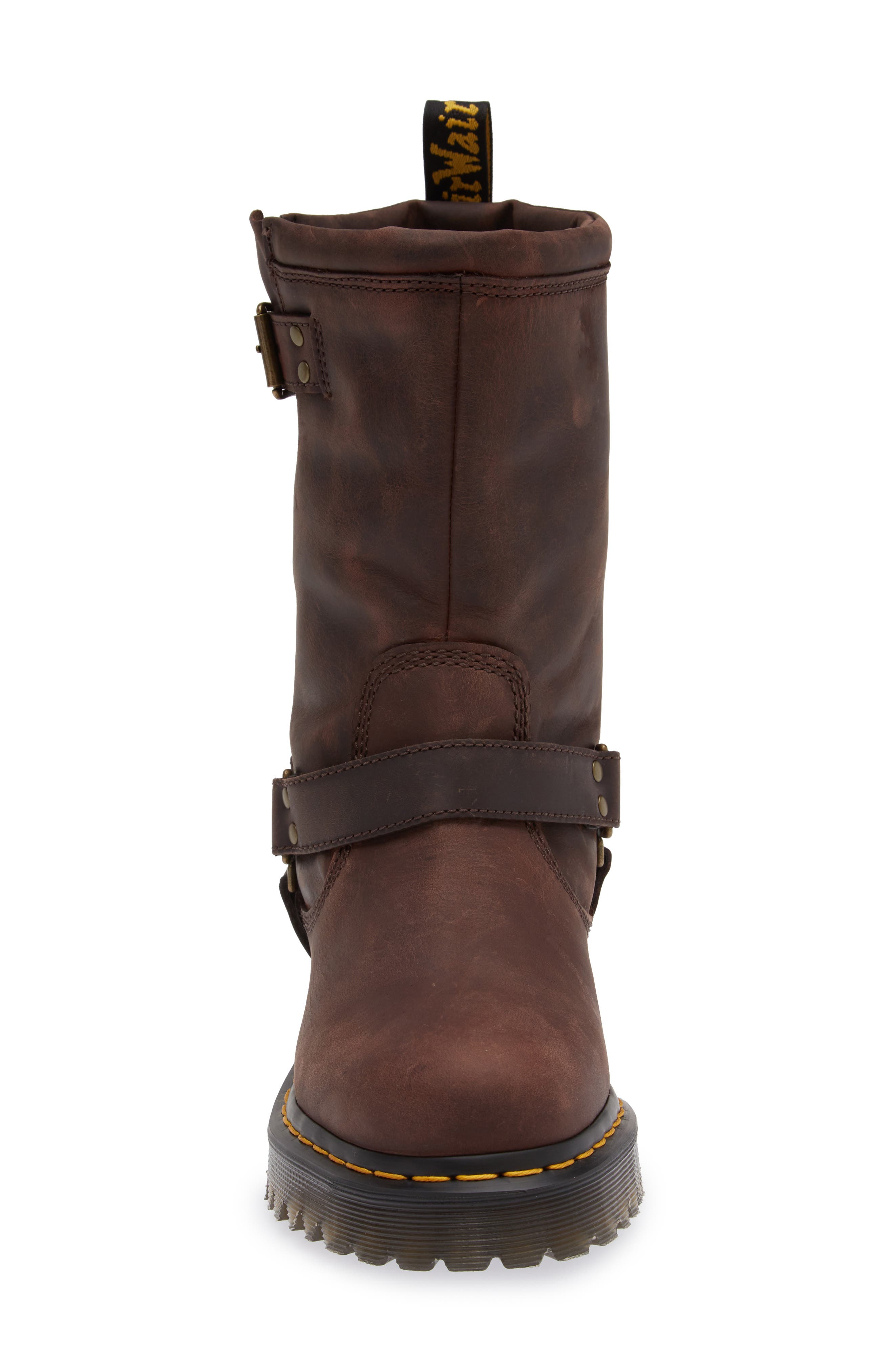 Dr. Martens Anistone Harness Boot, Alternate, color, Dark Brown