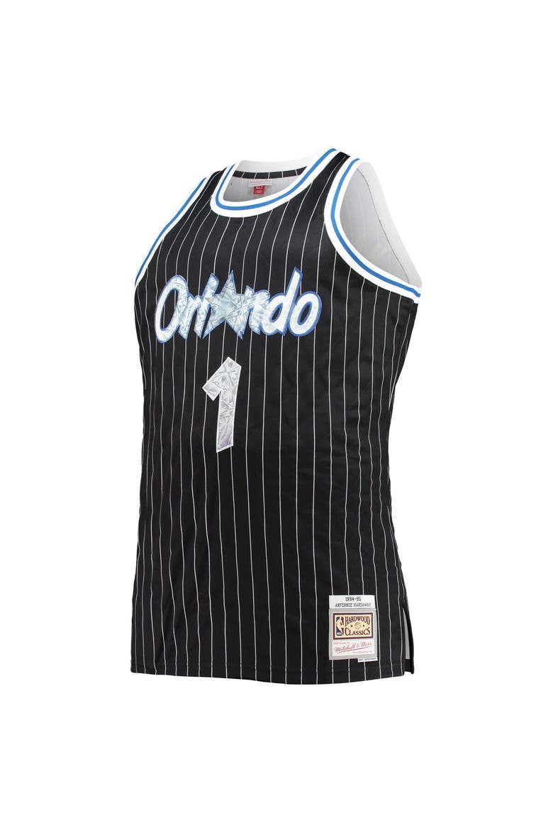 Men's Mitchell & Ness Penny Hardaway Black Orlando Magic Big & Tall 1994/95 NBA 75th Anniversary Diamond Swingman Jersey, Alternate, color, Black