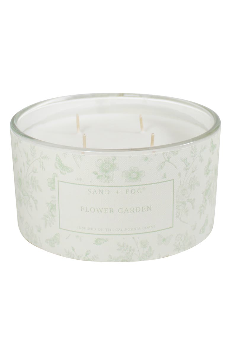 SAND AND FOG Linen Wrap Scented Candle, Main, color, Flower Garden
