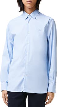 Lacoste Stripe Poplin Button-Up Shirt