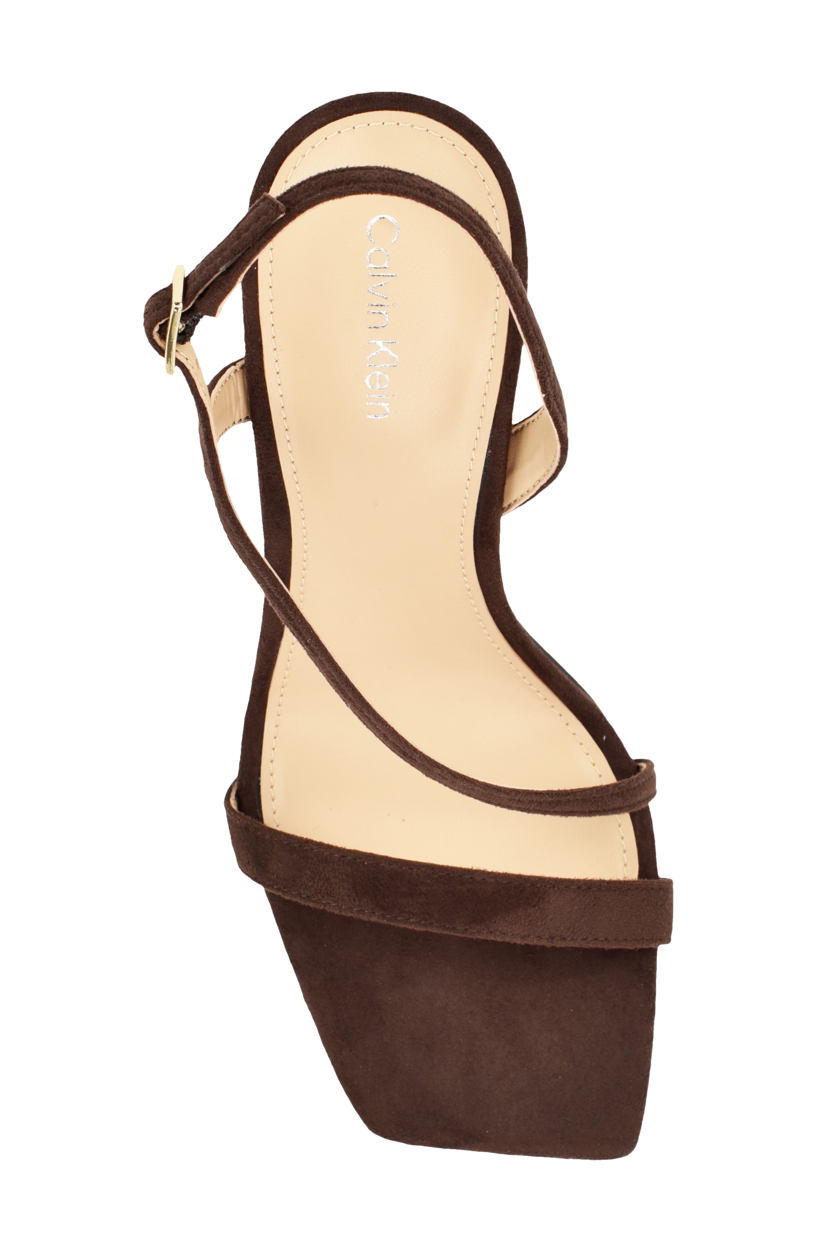 Calvin Klein Tansley Slingback Sandal, Alternate, color, Dark Brown