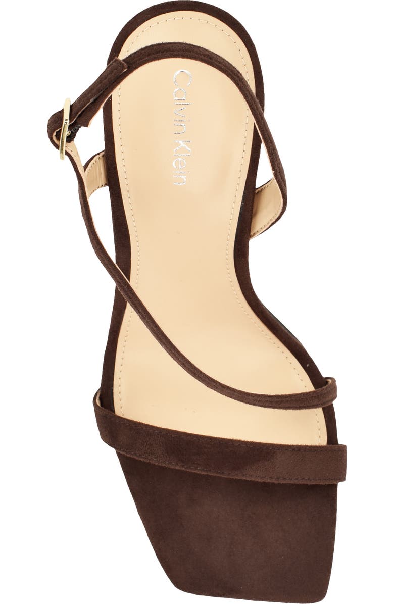 Calvin Klein Tansley Slingback Sandal, Alternate, color, Dark Brown