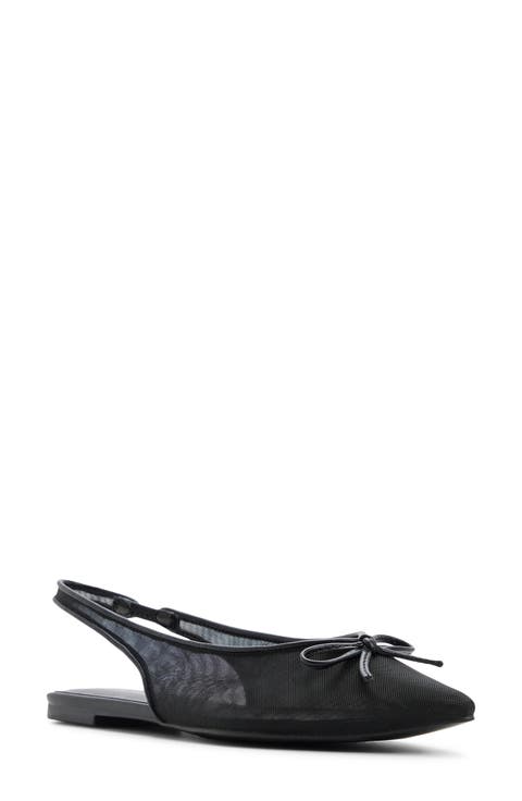 Jennika Mesh Pointed Toe Slingback Flat (Women)