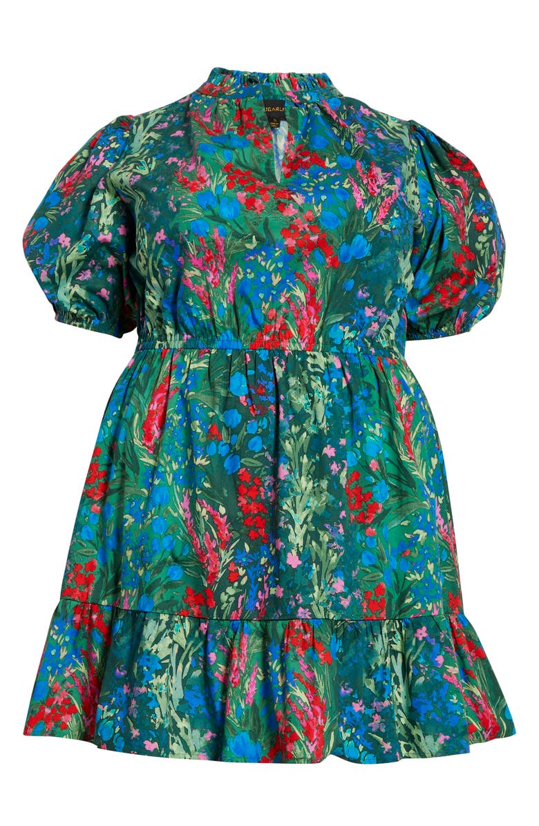 SUGARLIPS Devin Floral Marissa Cotton Dress, Alternate, color, Blue-Greens
