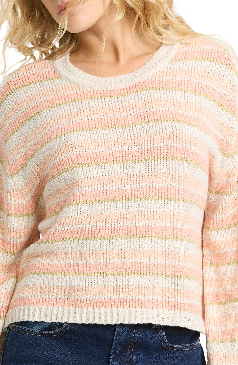Billabong Bright Sol Stripe Cotton Blend Sweater, Alternate, color, 
