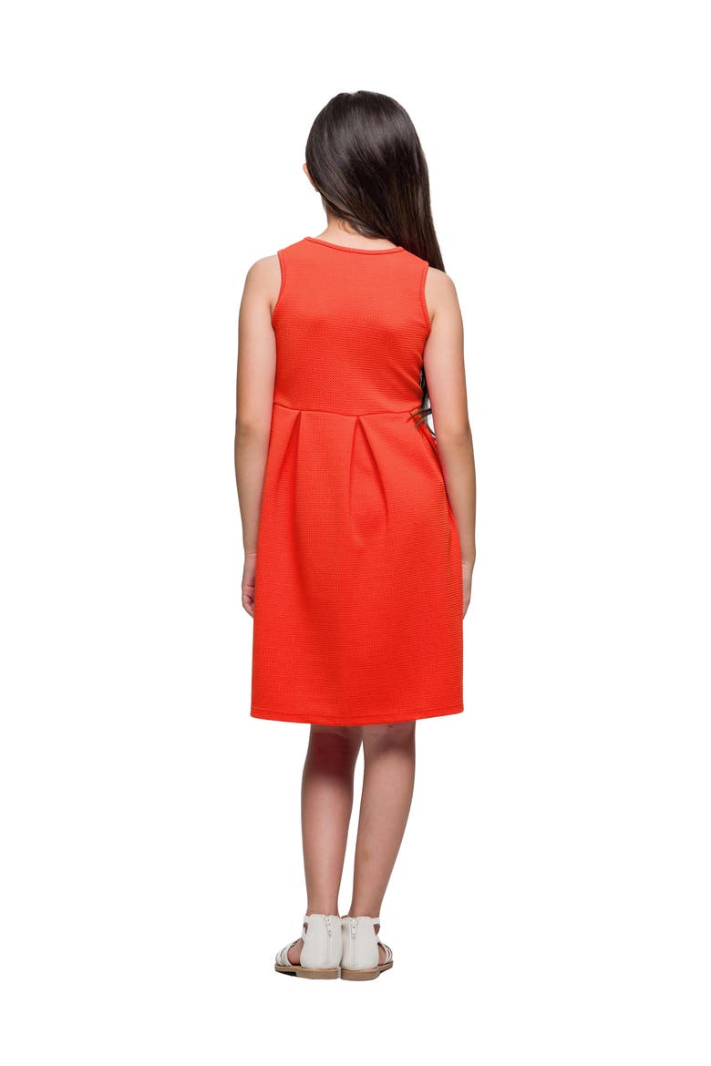 Sleeveless Pleated Party Dress, Alternate, color, Orange