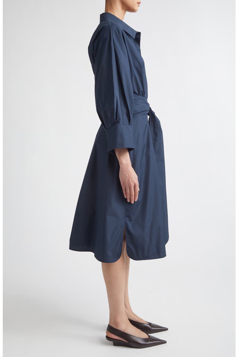 Tabata Long Sleeve Cotton Shirtdress, Alternate, color, MIDNIGHT BLUE