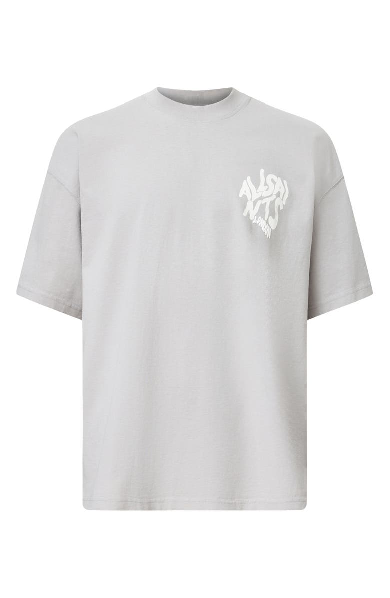 AllSaints Orlando Logo Oversize Graphic T-Shirt, Alternate, color, Carbon Grey