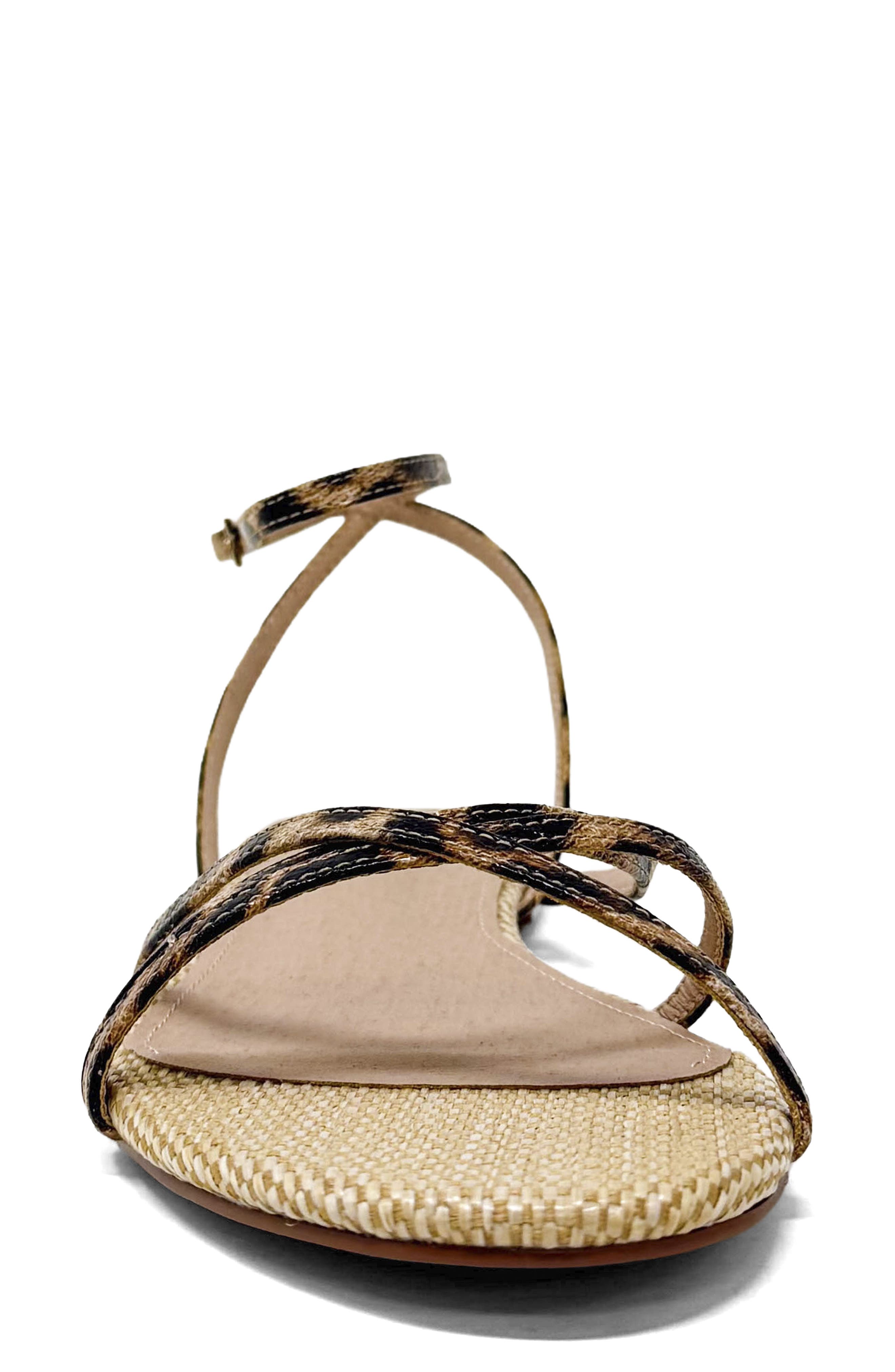SHUSHOP Betty Ankle Strap Sandal, Alternate, color, Leopard Print
