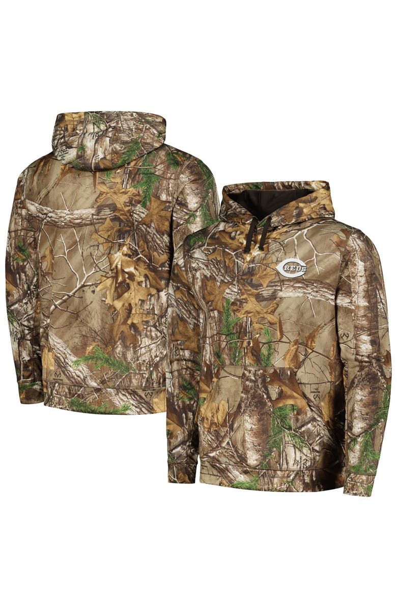 DUNBROOKE Men's Dunbrooke Camo Cincinnati Reds Champion Realtree Pullover Hoodie, Main, color, Camo