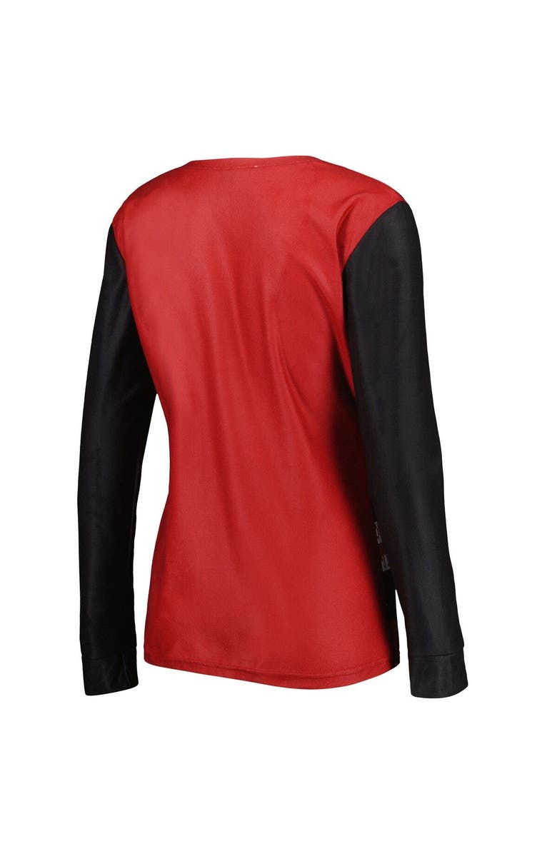 FOCO Women's FOCO Crimson Oklahoma Sooners Ugly Long Sleeve T-Shirt & Pajama Pants Sleep Set, Alternate, color, 