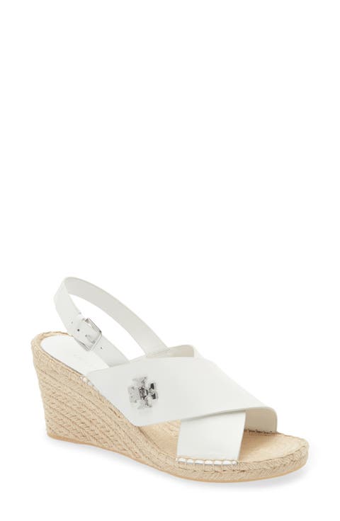 Turnlock Espadrille Slingback Platform Wedge Sandal (Women)