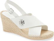 Tory Burch Turnlock Espadrille Slingback Platform Wedge Sandal