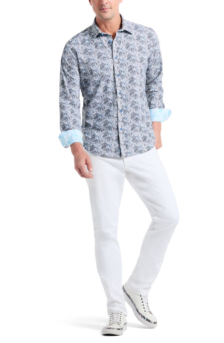 Robert Graham Fitzgerald Paisley Button-Up Shirt, Alternate, color, Multi