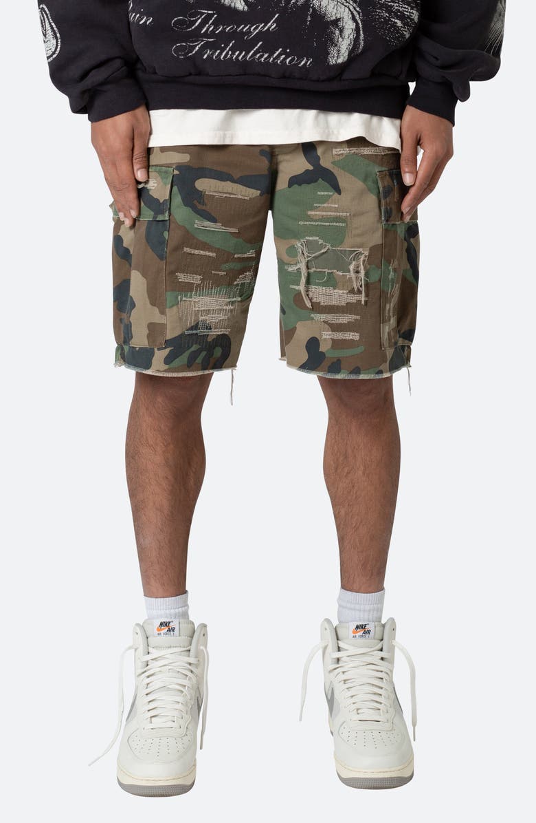 mnml Distressed Cargo Shorts, Main, color,