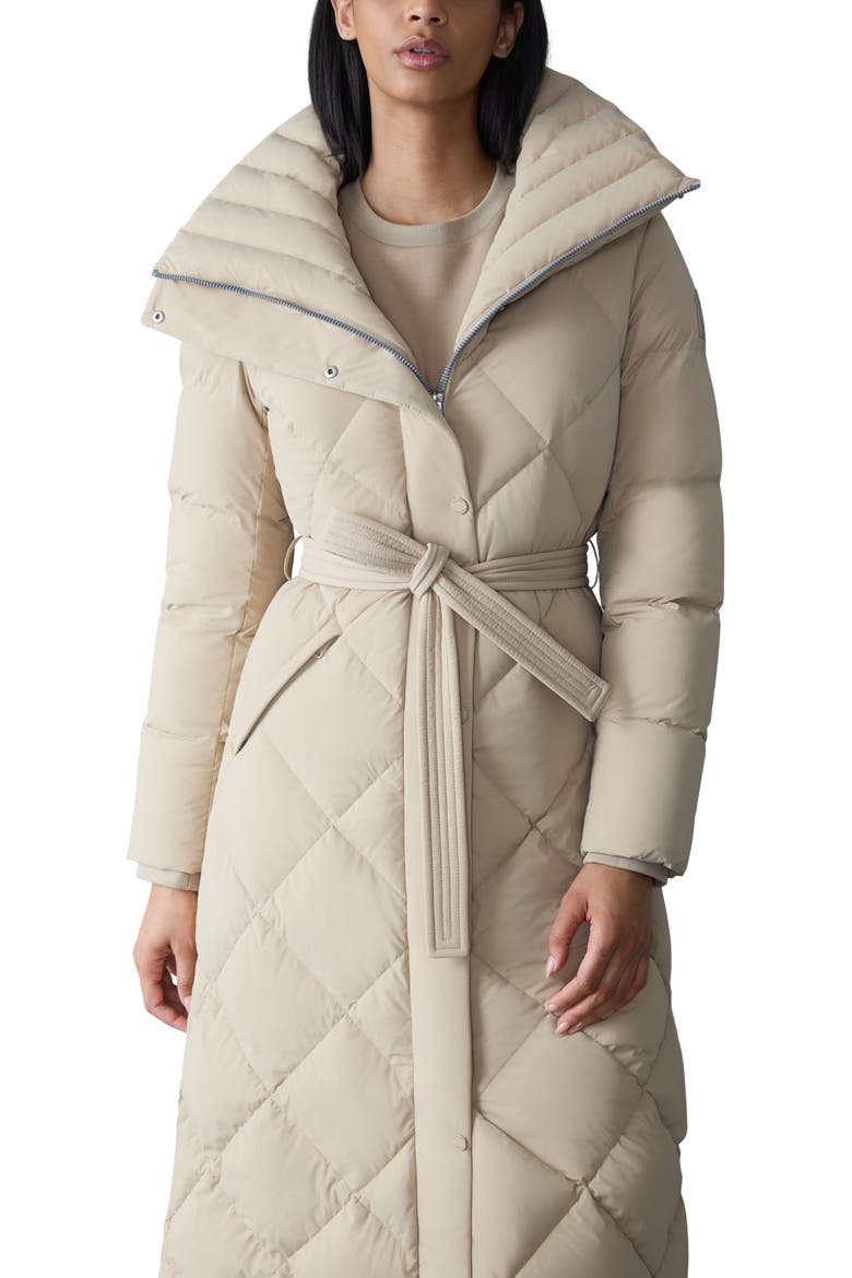Laurella 2-in-1 Belted Quilted Down Long Coat, Alternate, color, LIGHT CAMEL