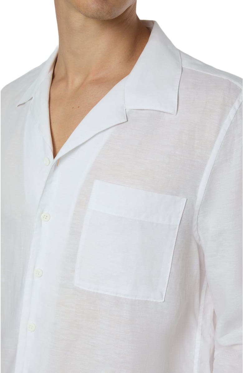 Onia Linen Home Long Sleeve Camp Shirt, Alternate, color,