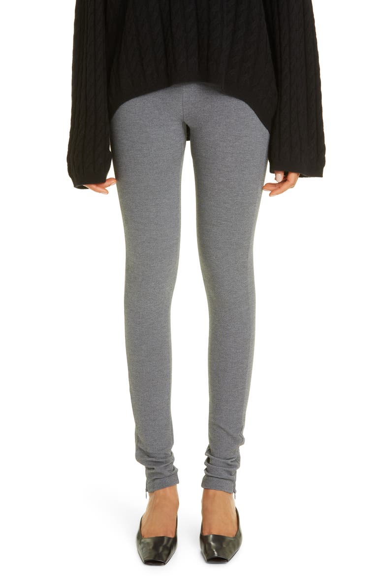 Zip Leggings, Main, color, GREY MELANGE