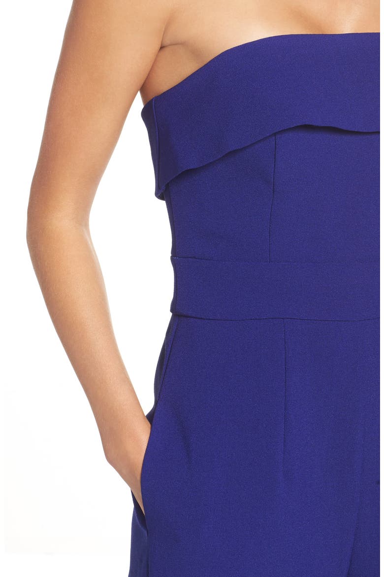 Strapless Jumpsuit, Alternate, color, COBALT