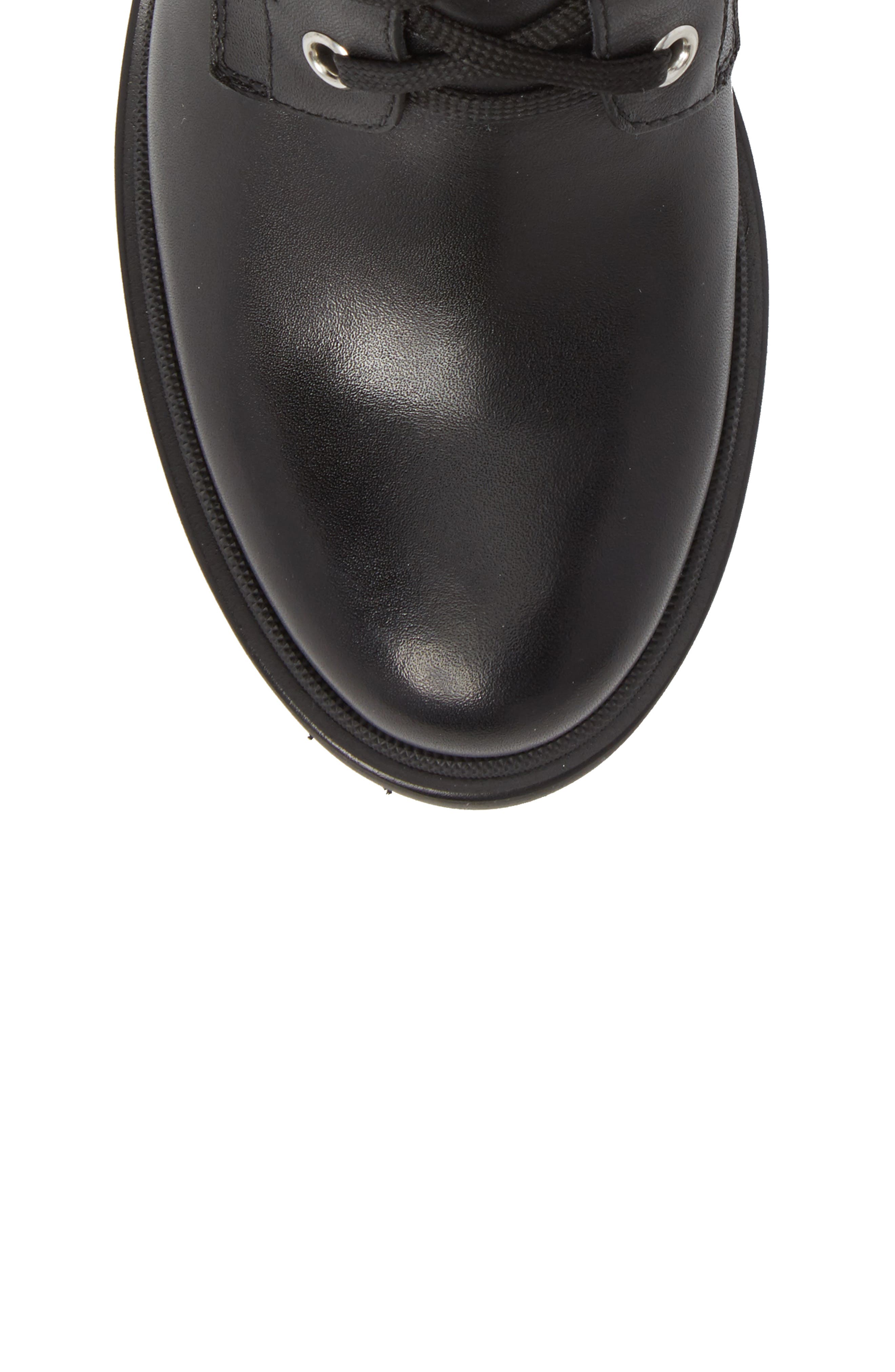 Viviane Military Boot, Alternate, color, BLACK LEATHER