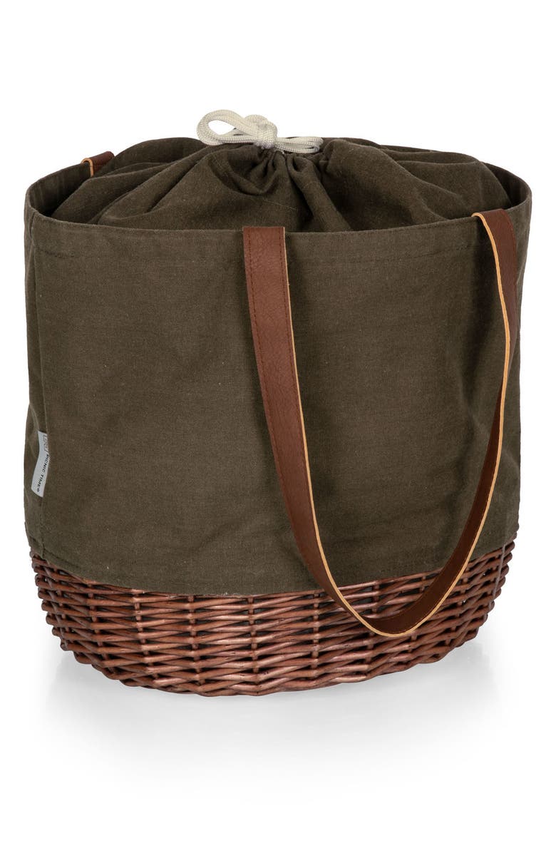 Picnic Time Coronado Basket Tote, Alternate, color, Green