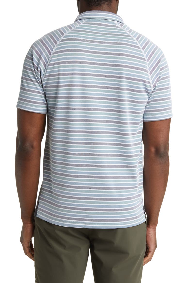 Delta Stripe Piqué Polo, Alternate, color, NAVY/ GREEN STRIPE