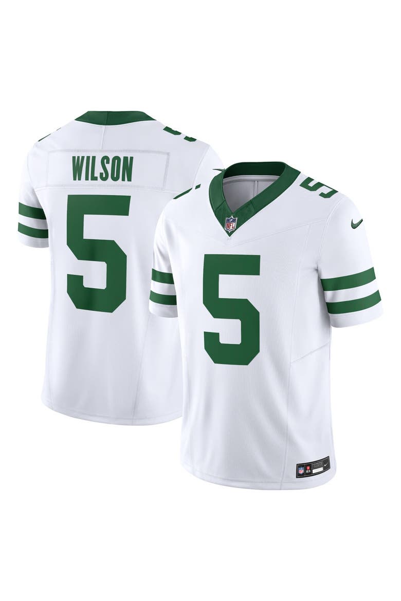 Men's Nike Garrett Wilson Legacy White New York Jets Vapor F.U.S.E. Limited Jersey, Main, color, White