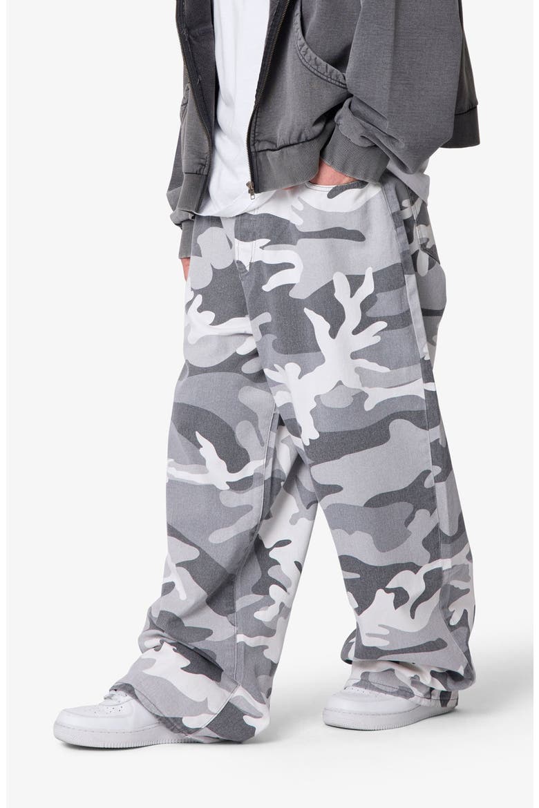 Mega Baggy Jeans, Alternate, color, SNOW CAMO