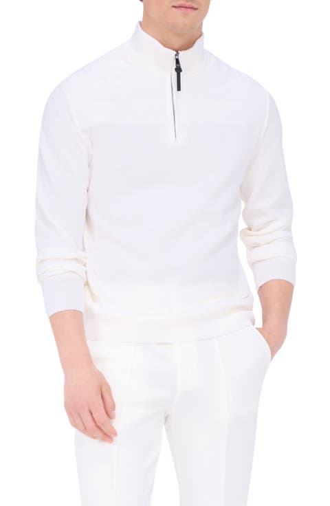 Merino Wool Quarter Zip Sweater