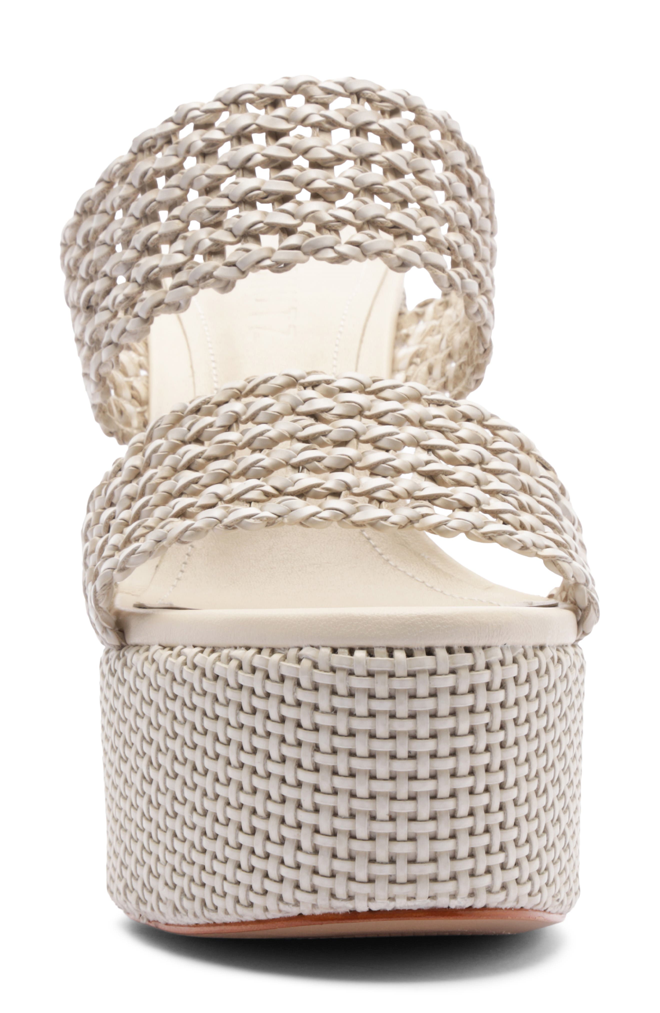 Schutz Aberdeen Platform Slide Sandal, Alternate, color, Sugar White