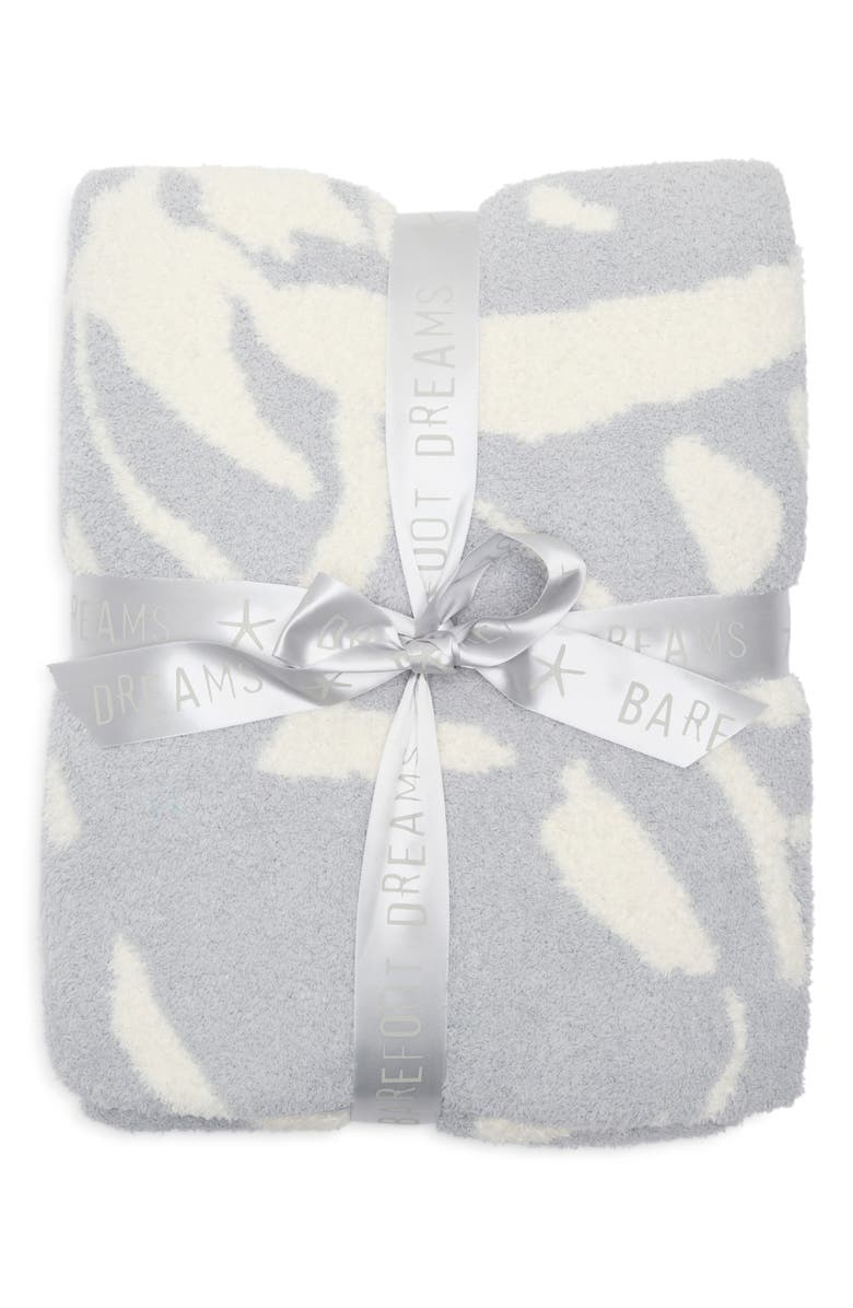 Barefoot Dreams<sup>®</sup> CozyChic<sup>®</sup> Painterly Floral Throw, Main, color, Blue Water/ Cream